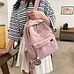 Жіночий практичний середнього розміру рюкзак з брелоком, фото 6