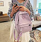 Жіночий практичний середнього розміру рюкзак з брелоком, фото 8