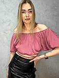 Жіночий літній топ із відкритими плечима та зав'язкою Pink Woman (р. 42-46) 1171068r, фото 6