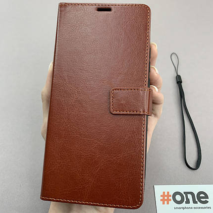 Чохол-книга для Xiaomi Redmi 9C книжка з магнітною застібкою на телефон сяомі редмі 9с коричнева w2c, фото 1