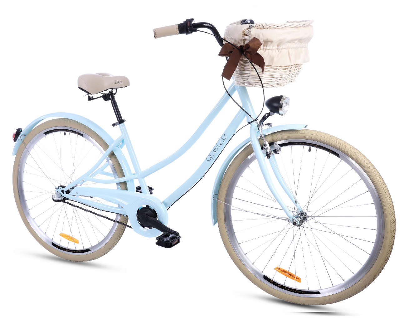 Велосипед Goetze Duo 28" блакитний + фара та кошик в Подарунок