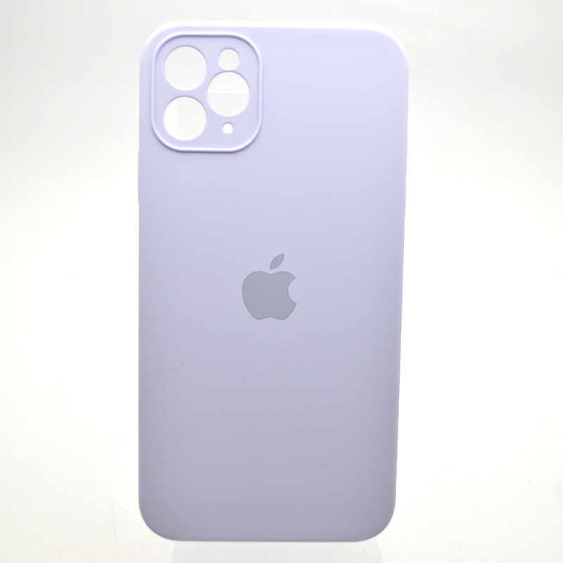 Чохол силіконовий з квадратними бортами Silicon case Full Square для iPhone 11 Pro Max Lilac