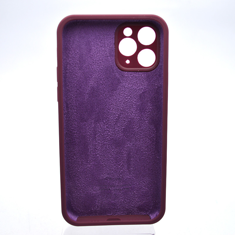 Чохол накладка Silicon case Full Square для iPhone 11 Pro Marsala, фото 4
