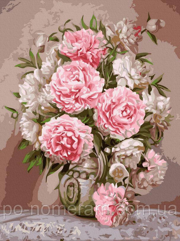 Розмальовки за номерами Raskraski Півоні, що розпустилися (BK-GX40042) 40 х 50 см, фото 1