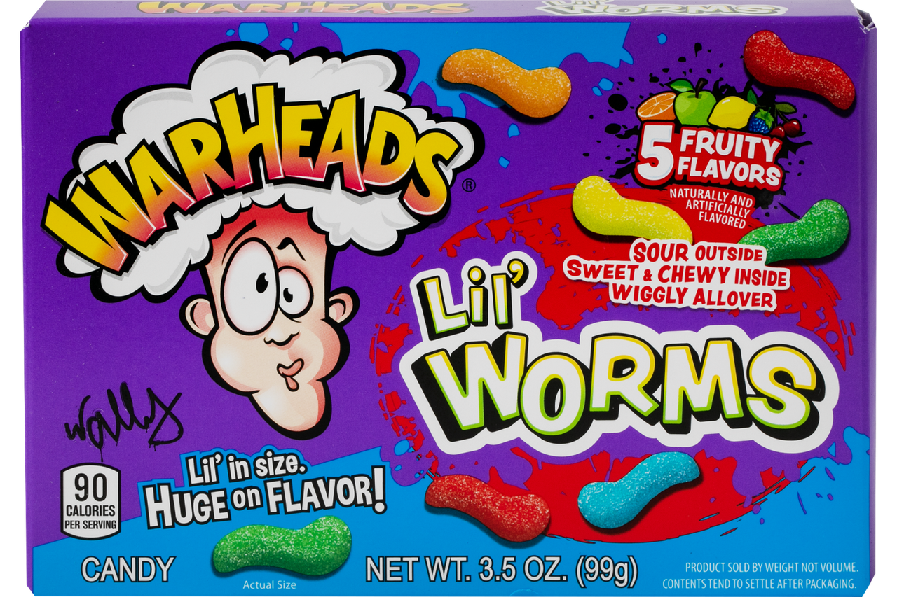 Цукерки жувальні черв`яки кислі WARHEADS Sour Lil' Worms 99 г