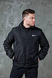 Чоловіча куртка Nike весна-осінь демісезонна із плащівки Canada. Живе фото (Лого вишивка!), фото 5