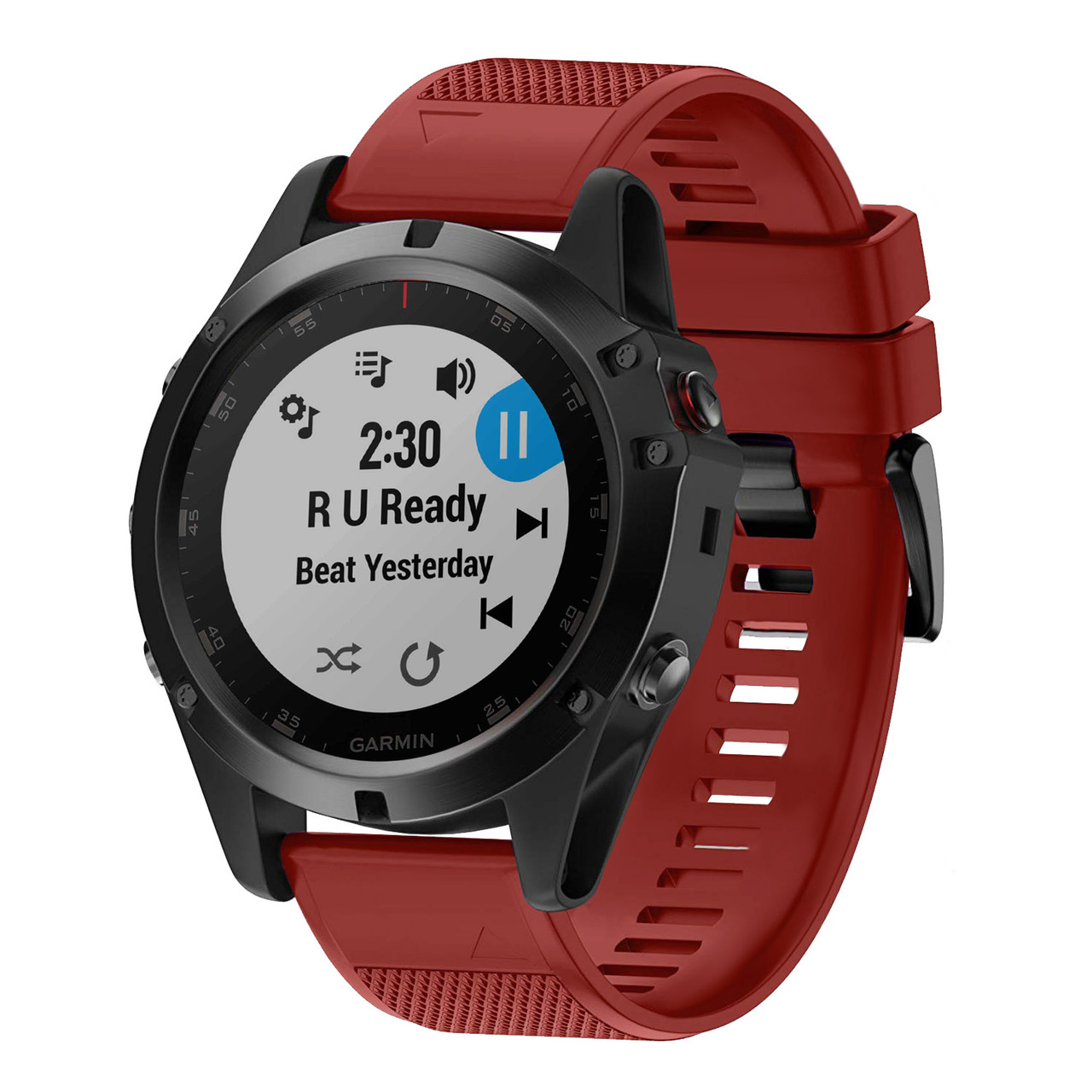 Ремінець для Garmin Fenix 5S, 5S+, 6S, 6S pro, 6S Sappphire (QuickFit, червоний)