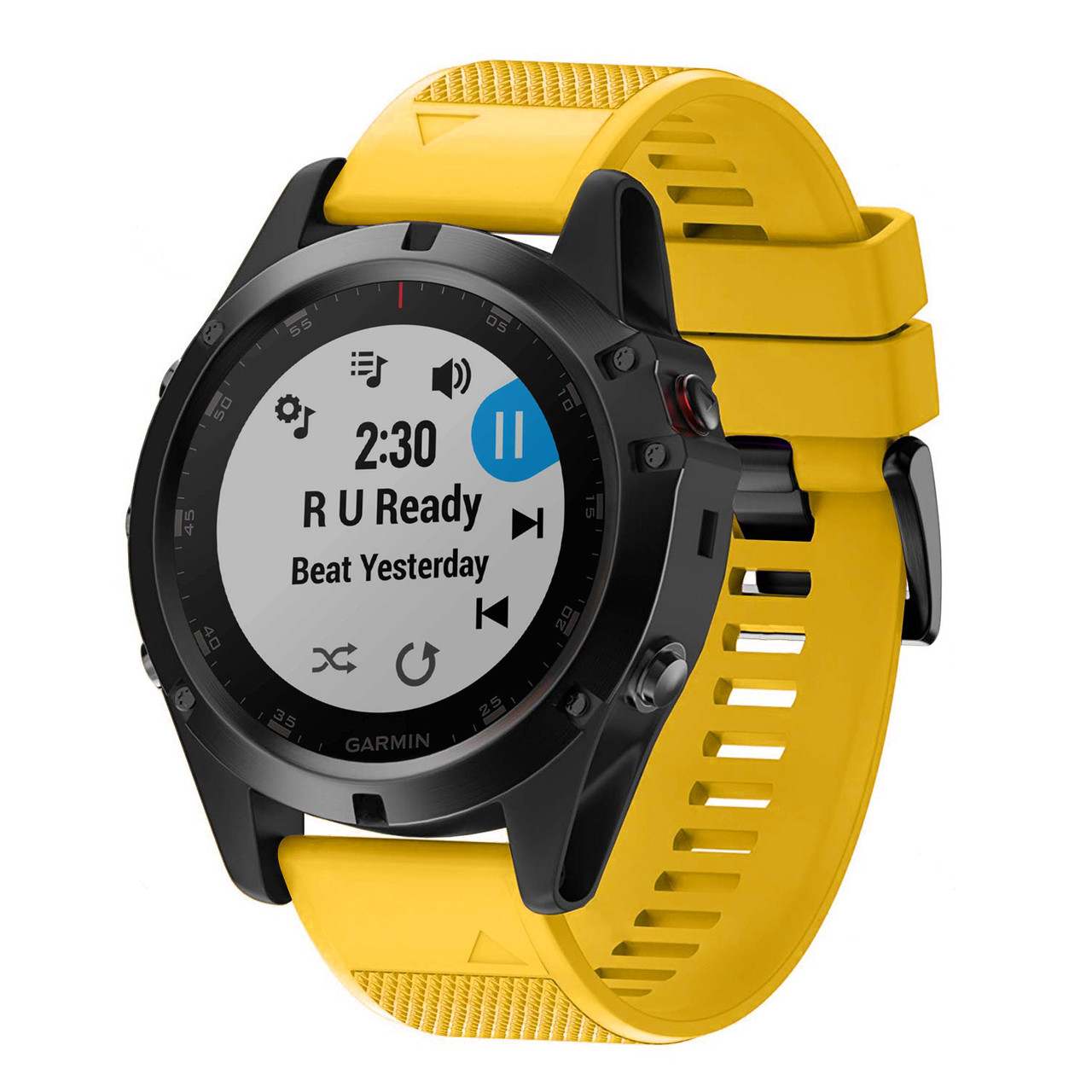 Ремінець для Garmin Fenix 5S, 5S+, 6S, 6S pro, 6S Sappphire (QuickFit, жовтий), фото 1