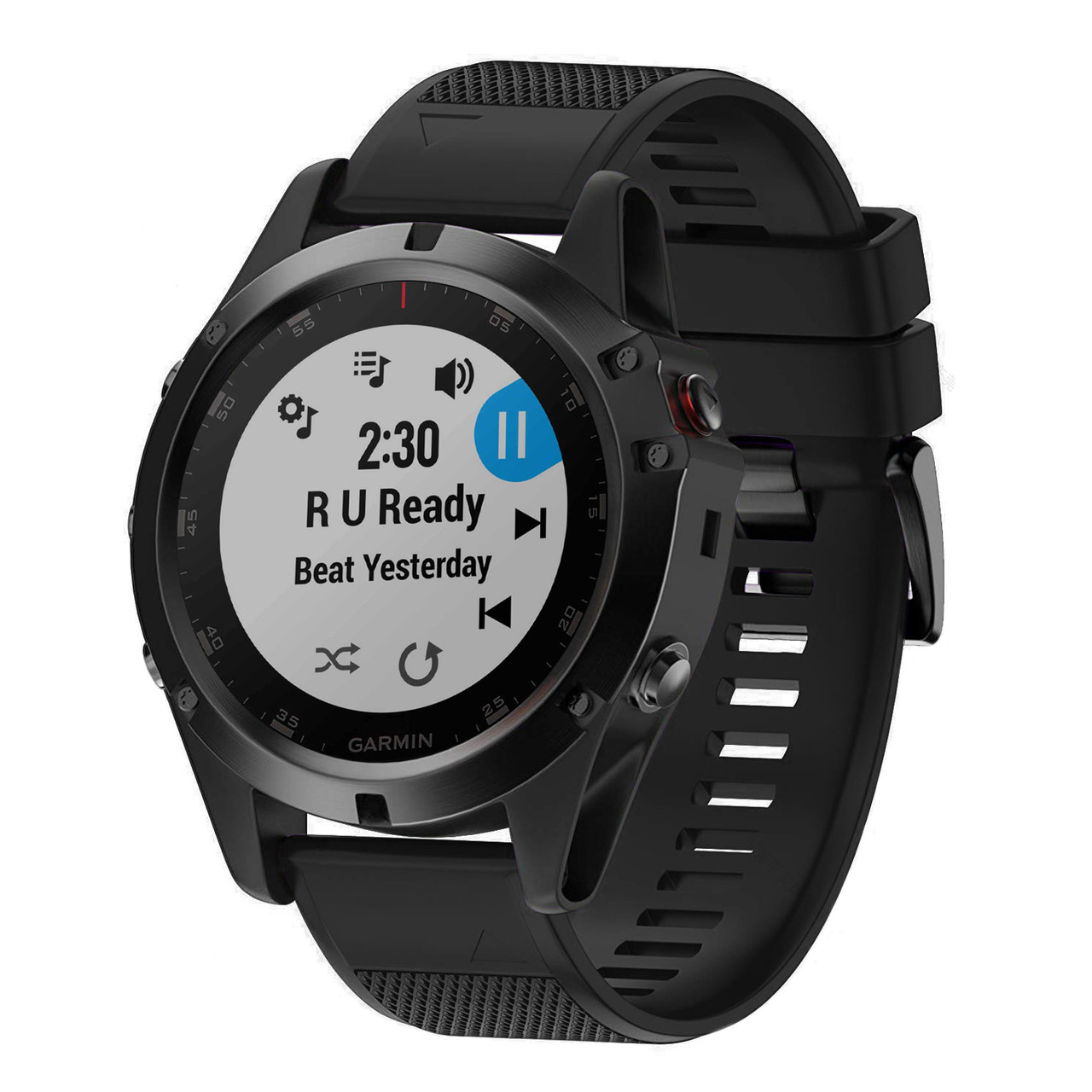 Ремінець для Garmin Forerunner 935 / 945 / Fenix 5 / 5 Plus / 6 / 6Pro / Fenix 7 QuickFit (чорний)