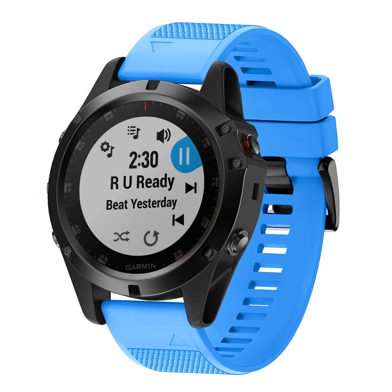 Ремінець для Garmin Fenix 5S, 5S+, 6S, 6S pro, 6S Sappphire (QuickFit, блакитний)
