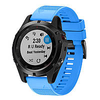 Ремінець для Garmin Forerunner 935/945/955/965/Fenix 5/5 Plus/6/7/8-47 мм. QuickFit (блакитний)