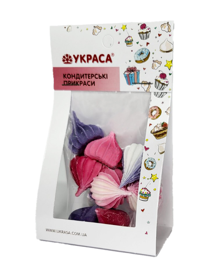Безе Рожеві з фіолетовим 9 шт