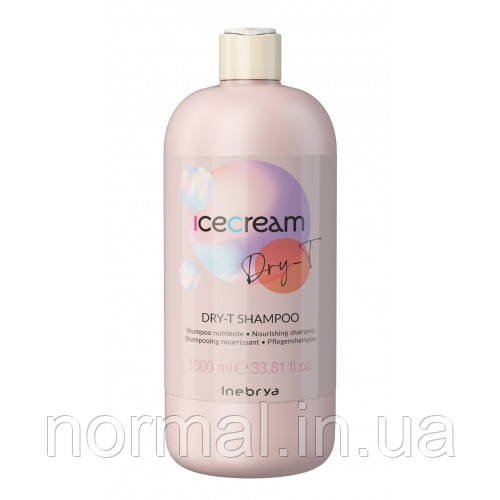 Шампунь для сухого кучерявого й фарбованого волосся Inebrya Shampoo Dry-T 1000 мл