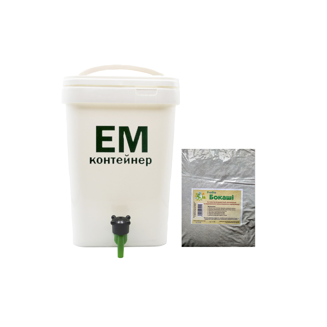 ЕМ-контейнер + Бокаши універсальні 4кг набір (Ndl-3830284)
