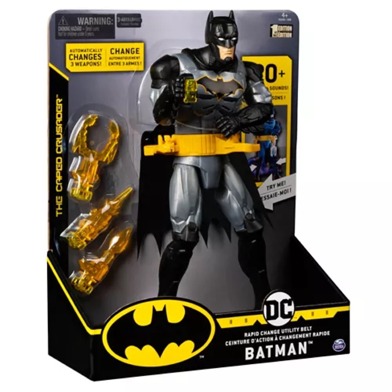 Детская игрушка фигурка Бэтмен со световыми и звуковыми эффектами, игрушка Batman с музыкой и подсветкой - фото 10 - id-p1815843881