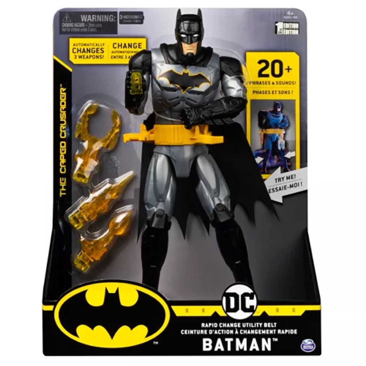 Детская игрушка фигурка Бэтмен со световыми и звуковыми эффектами, игрушка Batman с музыкой и подсветкой - фото 4 - id-p1815843881