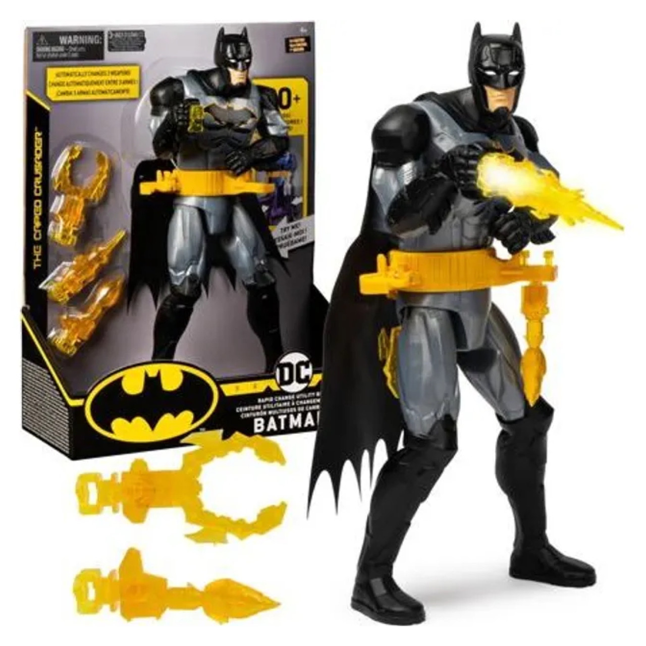 Детская игрушка фигурка Бэтмен со световыми и звуковыми эффектами, игрушка Batman с музыкой и подсветкой - фото 3 - id-p1815843881
