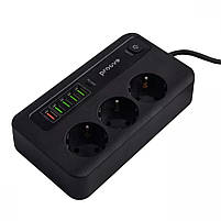 Мережевий фільтр Proove Power Socket PD-03 (3 розетки + 5 USB + 1 Type-C 20W) 2М, фото 4