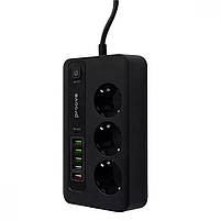 Мережевий фільтр Proove Power Socket PD-03 (3 розетки + 5 USB + 1 Type-C 20W) 2М, фото 3
