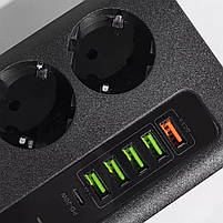 Мережевий фільтр Proove Power Socket PD-03 (3 розетки + 5 USB + 1 Type-C 20W) 2М, фото 8