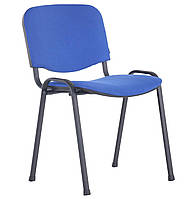 Простой офисный штабелируемый стул ISO Изо черный ткань А-20 для посетителей офиса, семинаров ТМ AMF