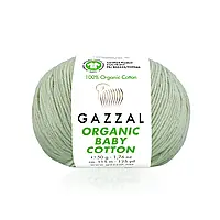 Gazzal ORGANIC BABY COTTON (Газзал Органик Бейби Коттон) № 448 мята (Пряжа 100% органический хлопок)