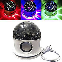 Музыкальный ночник "Звёздное небо" с RGB подсветкой и Bluetooth / Светодиодный диско-шар / Настольная лампа