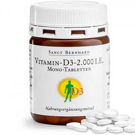 Вітамін Д3 "Vitamin-D3" 2000 МО (50 мкг), 150 таблеток - Sanct Bernhard