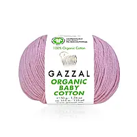 Gazzal ORGANIC BABY COTTON (Газзал Органик Бейби Коттон) № 453 розовый (Пряжа 100% органический хлопок)