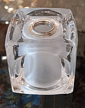 Скляний плафон для світильника прозоро-білий, фото 3