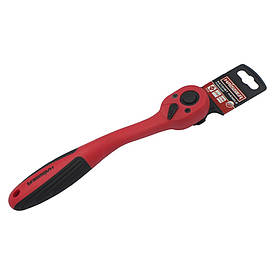 Ключ-тріскачка 1/4" 72 зуби покрита пластиком і гумою HAISSER 70164