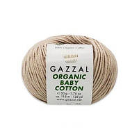 Gazzal ORGANIC BABY COTTON (Газзал Органик Бейби Коттон) № 444 бежевый (Пряжа 100% органический хлопок)