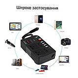 Автомобільний інвертор TEN SPACE E8982 12V-220V 300W в прикурювач, Перетворювач Напруги c розеткою, фото 4