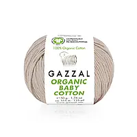 Gazzal ORGANIC BABY COTTON (Газзал Органiк Бейбi Котон) № 416 пудра (Пряжа 100% органічна бавовна)