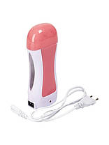 Воскоплав однокасетний (білий з рожевим), Прилад для депіляції в домашніх умовах, Нагрівач воску, фото 2