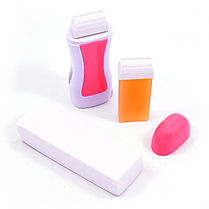 Воскоплав однокасетний (білий з рожевим), Прилад для депіляції в домашніх умовах, Нагрівач воску, фото 3