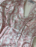 Рожевий жіночий костюм Dior піжама домашній костюм рожева піжама жіноча Fellix, фото 4
