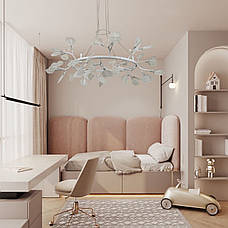 Біла сучасна люстра з пелюстками серцем на 48 ламп Hearts (918-LP271-48 WH+CL), фото 6