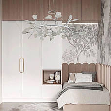 Біла сучасна люстра з пелюстками серцем на 48 ламп Hearts (918-LP271-48 WH+CL), фото 5