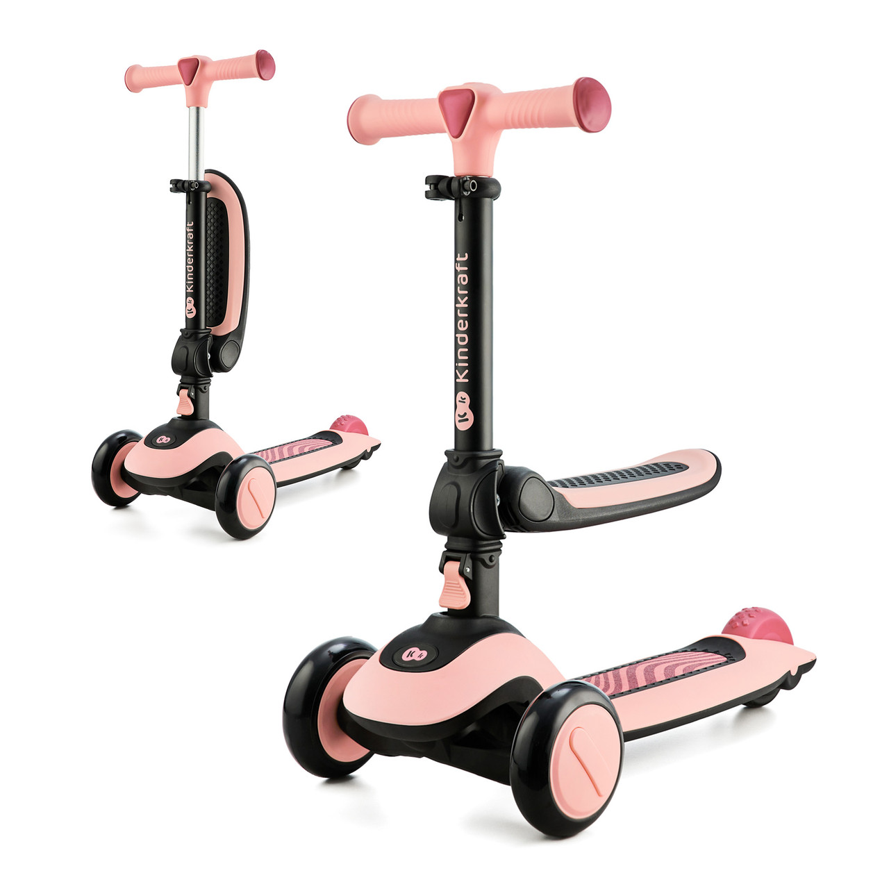 Біговл-самокат 2в1 LED Halley Rose Pink Kinderkraft KRHALL00PNK0000 від 1 року