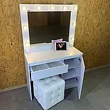 Туалетний столик з підсвіткою + Лампочки в Подарунок, фото 3