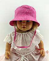 Панама детская 48, 50, 52, 54 размер хлопок для девочки панамка головные уборы малиновый (ПД247)