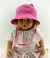 Панама детская 48, 50, 52, 54 размер хлопок для девочки панамка головные уборы малиновый (ПД248)