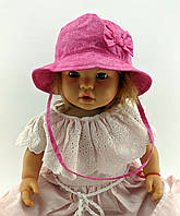 Панама детская 48, 50, 52, 54 размер хлопок для девочки панамка головные уборы малиновый (ПД250)