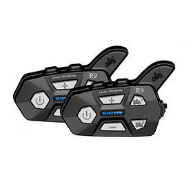 Мотогарнітура Bluetooth на шолом, ПАРА, інтерком Wayxin WX-R9 (Акція)
