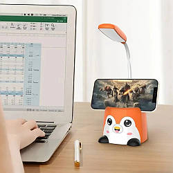 Лампа настільна з органайзером для ручок та підставкою телефону USB