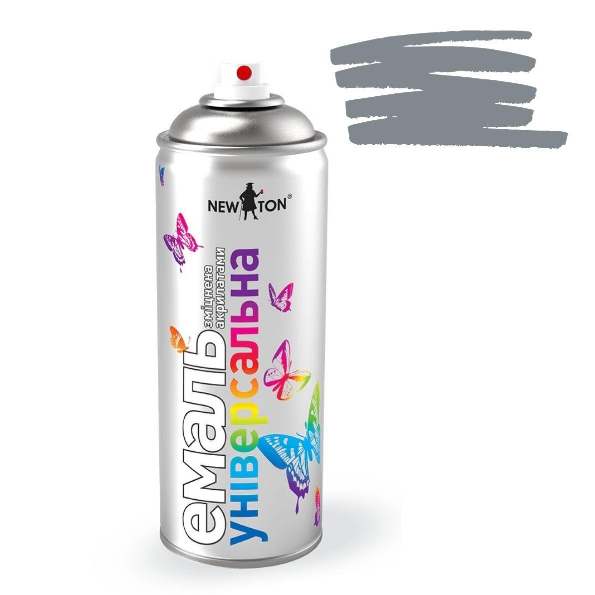 Емаль 7046 Сіра Матова універсальна аерозоль 400мл NewTon