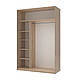 Шафа-купе "Сіті Лайт" 150х45х225 см. 1 ДСП/1 дзеркало, Дуб сонома, фото 3