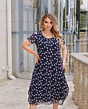 Жіноча літня шифонова сукня розміри 50,52,54,56, фото 2