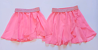 Розовая юбка хитон для танцев на широкой резинке из мультишифона . Полухитон
